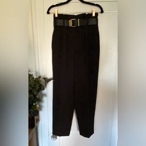 Zara Black High rise Cigaret Trousers, Sz XS